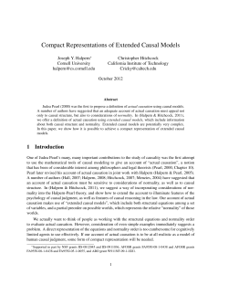 Compact Representations of Extended Causal Models