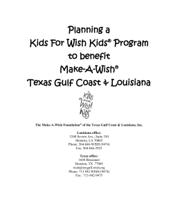 For a Kids for Wish Kids Handbook, click here. - Make-A