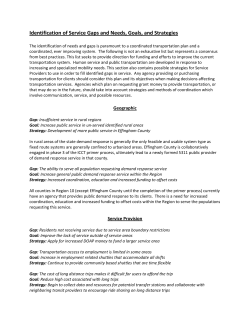 Gaps/Needs/Strategies - South Central Illinois Regional Planning