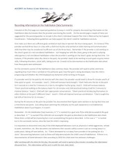 information on documenting habilitation goals