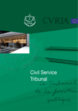 Civil Service Tribunal - curia