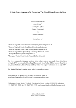 A State Space Approach To Extracting The Signal From Uncertain