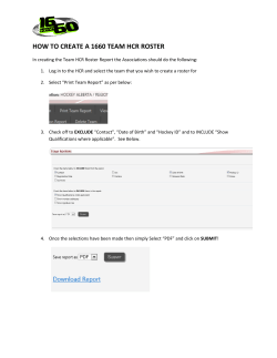 how to create a 1660 team hcr roster