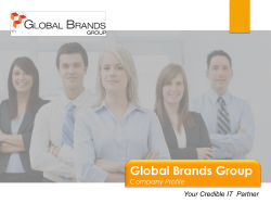 GLOBAL BRANDS your partner in an IT world