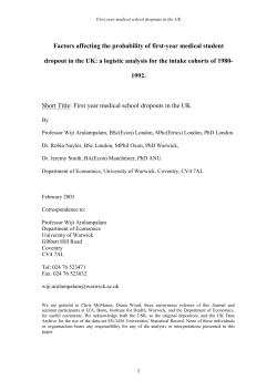 Factors affecting the probability of first