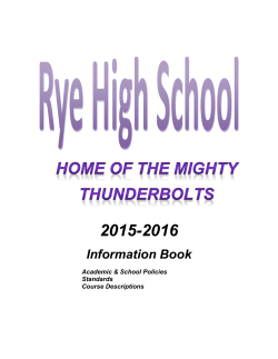 course descriptions - Rye High School
