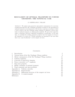 REGULARITY OF OPTIMAL TRANSPORT IN