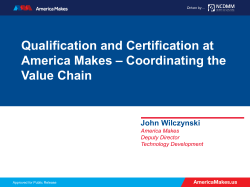 Qualification and Certification at America Makes
