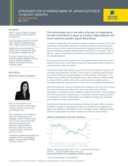 STRONGER YEN STYMIEING BANK OF JAPAN`S EFFORTS TO