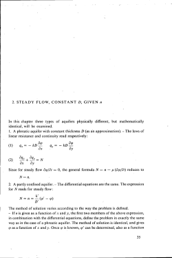 2. STEADY FLOW, CONSTANT D, GIVEN n In this chapter