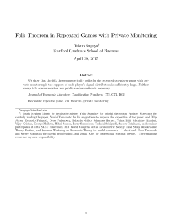 Folk Theorem in Repeated Games with Private Monitoring