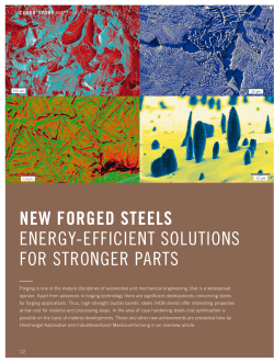 new forged steels energy-efficient solutions for stronger parts