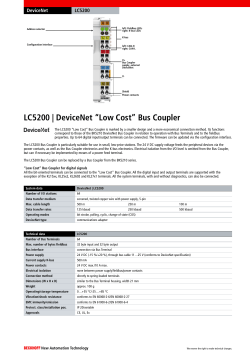 DeviceNet &ldquo;Low Cost&rdquo; Bus Coupler -