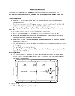 Billiards (8 Ball) Rules