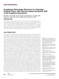 Exceptional Neurologic Recovery in a Teenage Football Player After