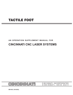 tactile foot - Cincinnati Incorporated