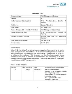1 Document Title Document type: Risk Management Strategy