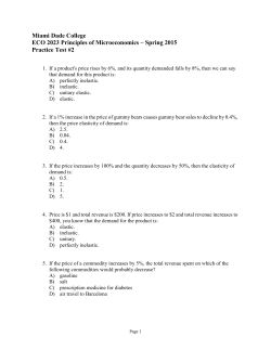 Miami Dade College ECO 2023 Principles of Microeconomics