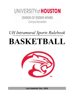 OFFICIALS: There will be Intramural Sports
