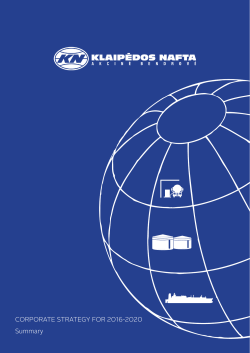 CORPORATE STRATEGY FOR 2016-2020