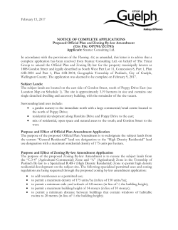 February 15, 2017 NOTICE OF COMPLETE