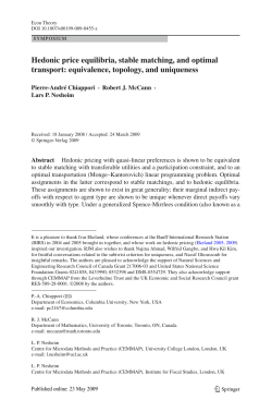 Hedonic price equilibria, stable matching, and optimal transport