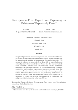 Heterogeneous Fixed Export Cost