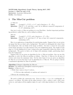 1 The Min-Cut problem