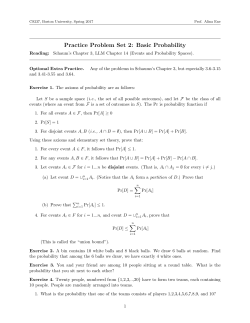 Practice Problem Set 2: Basic Probability
