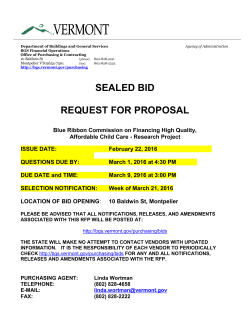 sealed bid request for proposal