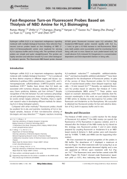 Fast‐Response Turn‐on Fluorescent Probes Based on Thiolysis of