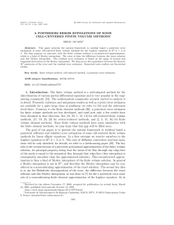 A POSTERIORI ERROR ESTIMATIONS OF SOME CELL