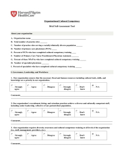 Organizational Cultural Competency Brief Self