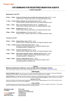 cpd seminars for registered migration agents