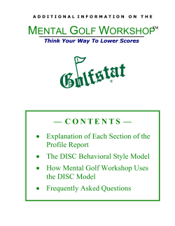 basic overview of the mental golf workshop profile and