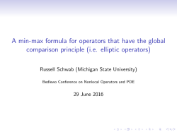 A min-max formula for operators that have the global comparison