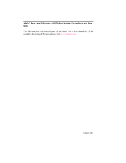 AIMMS Function Reference - GMPSolverSession Procedures and