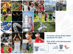 FA Licensed Coaches Event 2013 GK
