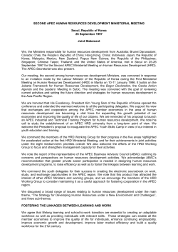 The 2nd APEC HRD Ministerial Meeting