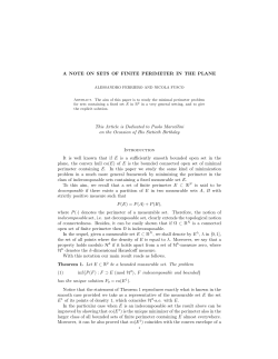 A NOTE ON SETS OF FINITE PERIMETER IN THE PLANE