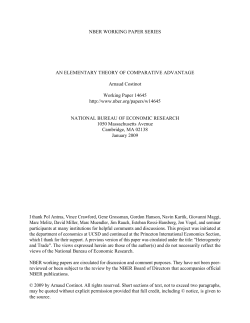 An Elementary Theory of Comparative Advantage