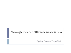 Spring Clinic - Triangle Soccer Referees