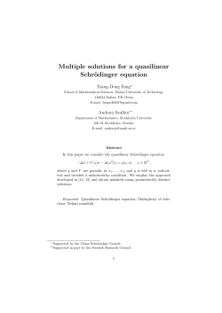 Multiple solutions for a quasilinear Schr&ouml;dinger