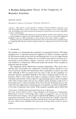 A Machine-Independent i ~eoy of the Complexity of Reeursive