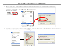how to use a testgen-generated test in blackboard 9