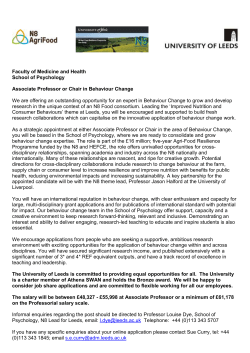 Candidate Brief - Jobs at the University of Leeds