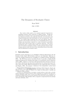 The Dynamics of Stochastic Choice
