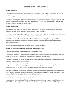 Form 1095 Frequently Asked Questions