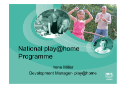 National play@home Programme - Parenting and Family Support