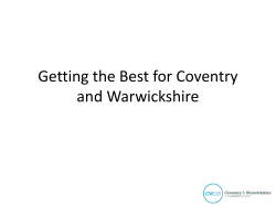 Getting the Best for Coventry and Warwickshire